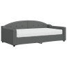 Lit de jour avec matelas gris foncé 90x190 cm tissu 