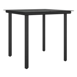 Ensemble à manger de jardin 5 pcs coussins résine tressée acier 