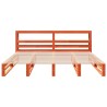 Cadre de lit sans matelas cire marron 180x200cm bois pin massif 