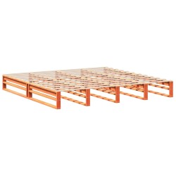 Cadre de lit sans matelas cire marron 180x200cm bois pin massif 