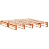 Cadre de lit sans matelas cire marron 180x200cm bois pin massif 