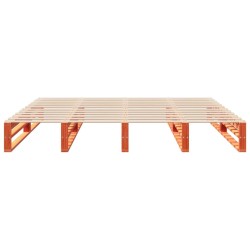 Cadre de lit sans matelas cire marron 180x200cm bois pin massif 