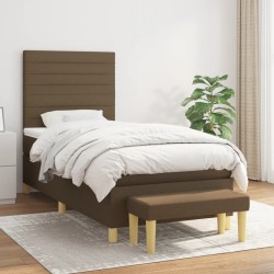 Sommier à lattes de lit avec matelas Marron foncé 80x200 cm 