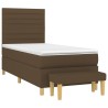 Sommier à lattes de lit avec matelas Marron foncé 80x200 cm 