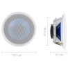 Haut-parleur mural et de plafond intégré avec tweeter 180 W 