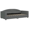 Lit de jour avec matelas gris foncé 90x190 cm tissu 