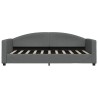 Lit de jour avec matelas gris foncé 90x190 cm tissu 