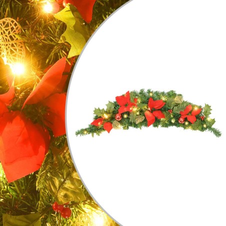 Arche de Noël avec lumières LED Vert 90 cm PVC 