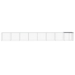Poulailler avec toit anthracite 803x98x90 cm acier galvanisé 