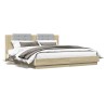 Cadre de lit sans matelas chêne sonoma 200x200 cm 