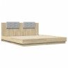 Cadre de lit sans matelas chêne sonoma 200x200 cm 