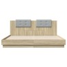 Cadre de lit sans matelas chêne sonoma 200x200 cm 