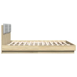 Cadre de lit sans matelas chêne sonoma 200x200 cm 
