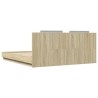 Cadre de lit sans matelas chêne sonoma 200x200 cm 