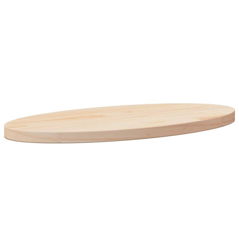 Dessus de table 60x30x2,5 cm bois de pin massif ovale 