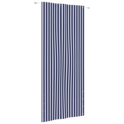 Écran de balcon Bleu et blanc 120x240 cm Tissu Oxford 