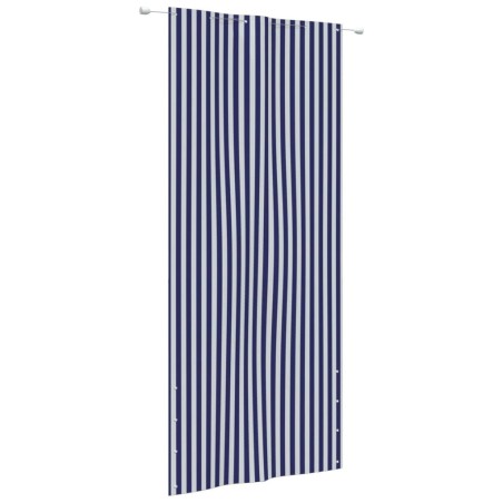 Écran de balcon Bleu et blanc 120x240 cm Tissu Oxford 