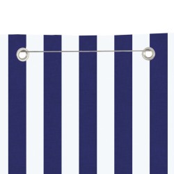 Écran de balcon Bleu et blanc 120x240 cm Tissu Oxford 