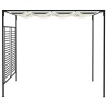 Belvédère avec auvent rétractable 3x4x2,3 m Crème 180 g/m² 