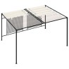 Belvédère avec auvent rétractable 3x4x2,3 m Crème 180 g/m² 