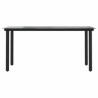 Ensemble à manger jardin coussins 5 pcs gris poly rotin verre 