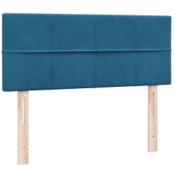 Sommier à lattes de lit et matelas bleu foncé 120x220cm velours 