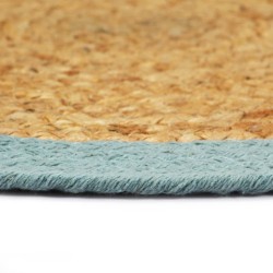 Napperons 4 pcs Naturel et vert 38 cm Jute et coton 