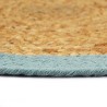 Napperons 4 pcs Naturel et vert 38 cm Jute et coton 