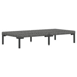 Salon de jardin 5 pcs avec coussins Résine tressée Gris foncé 
