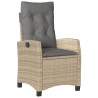 Ensemble à manger de jardin et coussins 3 pcs mélange beige 