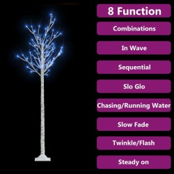 Sapin de Noël 180 LED bleues Saule 1,8 m Int/Ext 