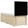 Sommier à lattes de lit et matelas Crème 90x190 cm Tissu 