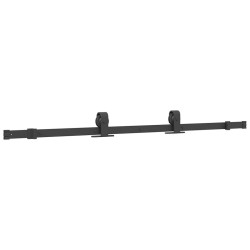 Porte coulissante avec kit de quincaillerie noir 90x205 cm 