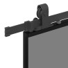 Porte coulissante avec kit de quincaillerie noir 90x205 cm 