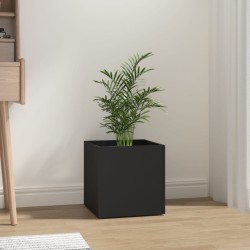 Jardinière noir 40x40x40 cm bois d'ingénierie 