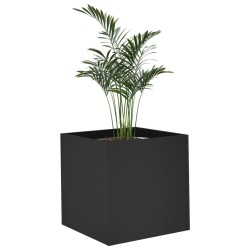 Jardinière noir 40x40x40 cm bois d'ingénierie 