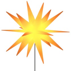 Lumière de Noël avec piquet LED pliable jaune 57 cm 