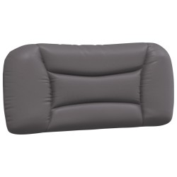 Lit avec matelas gris 90x190 cm similicuir 