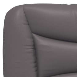 Lit avec matelas gris 90x190 cm similicuir 