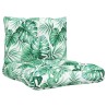 Coussins de palette lot de 2 motif de feuilles tissu 