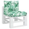 Coussins de palette lot de 2 motif de feuilles tissu 