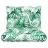 Coussins de palette lot de 2 motif de feuilles tissu 
