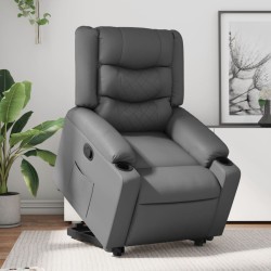 Fauteuil inclinable Gris Similicuir 