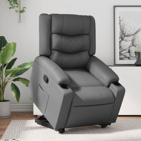 Fauteuil inclinable Gris Similicuir 