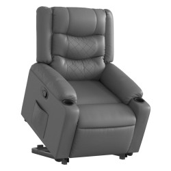 Fauteuil inclinable Gris Similicuir 