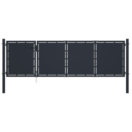 Portail de jardin Acier 350 x 75 cm Anthracite 