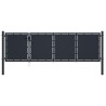 Portail de jardin Acier 350 x 75 cm Anthracite 