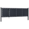 Portail de jardin Acier 350 x 75 cm Anthracite 