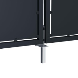 Portail de jardin Acier 350 x 75 cm Anthracite 