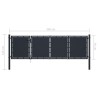 Portail de jardin Acier 350 x 75 cm Anthracite 